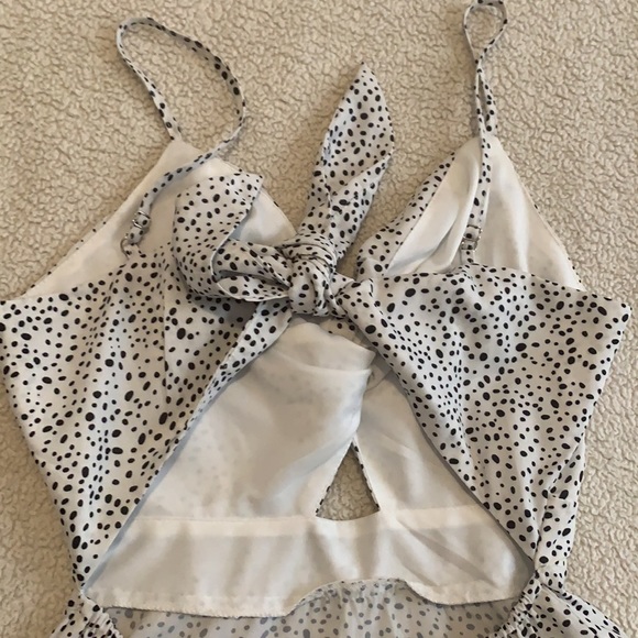 White polka dot dress from Shein. - Picture 5 of 6